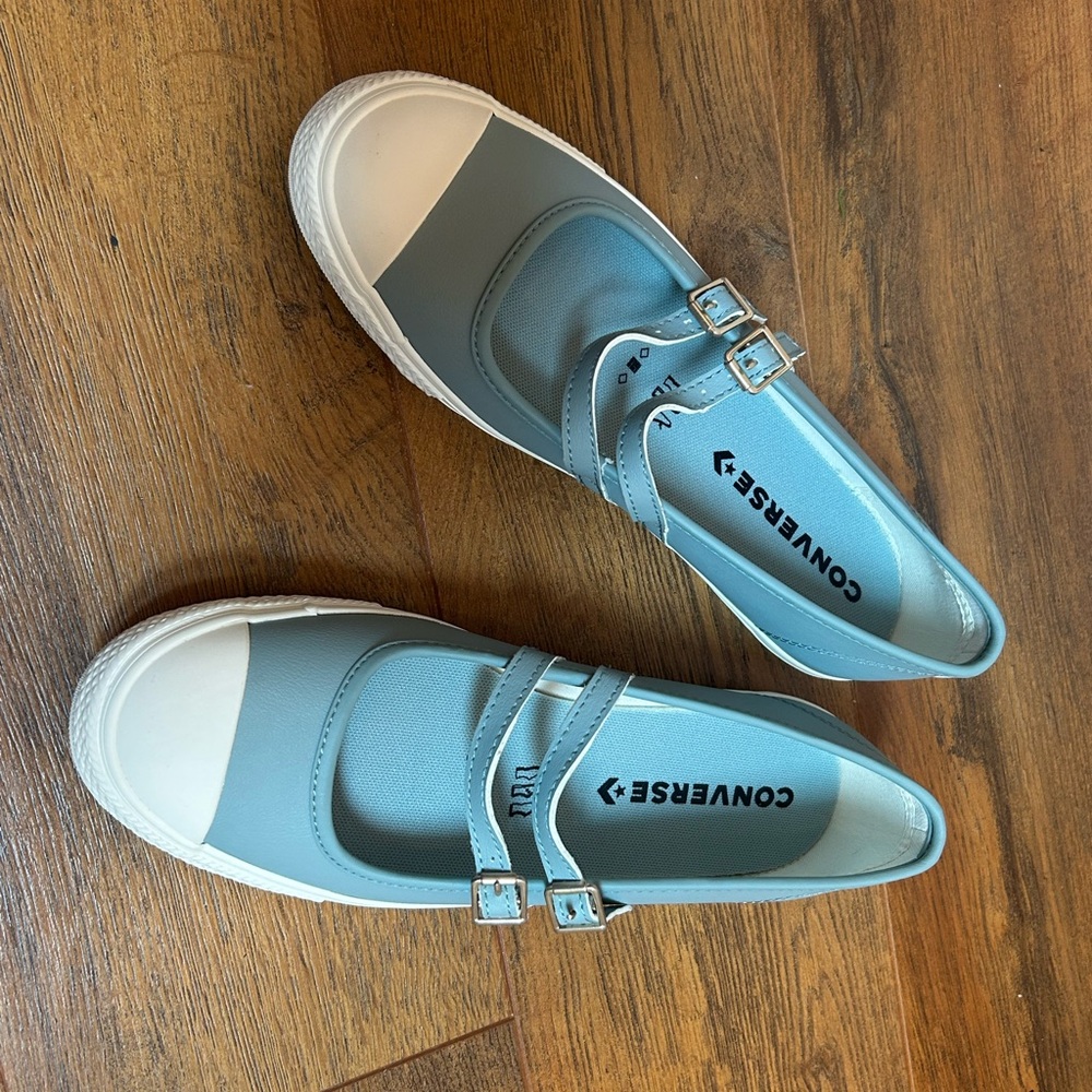 Converse Mary Jane Double Strap Sneakers Teal Blue Buckle Women’s 9.5 NIB